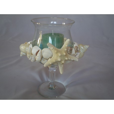 Calice Centrotavola con candela - Le Meraviglie Del Mare