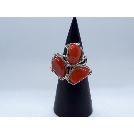 Anello  corallo rosso