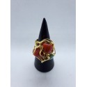 Anello  corallo rosso