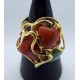 Anello  corallo rosso