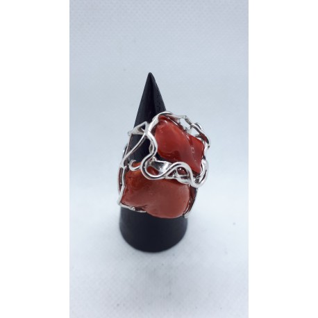 Anello  corallo rosso