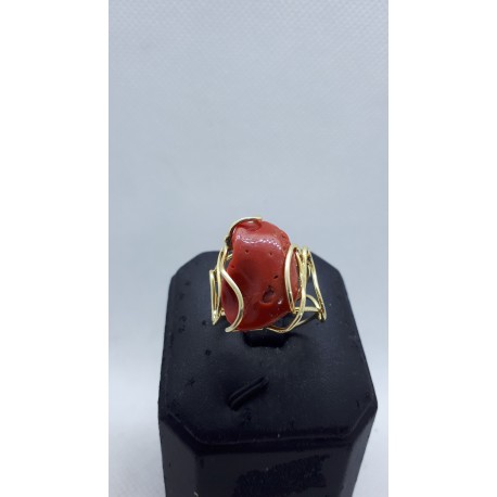 Anello  corallo rosso